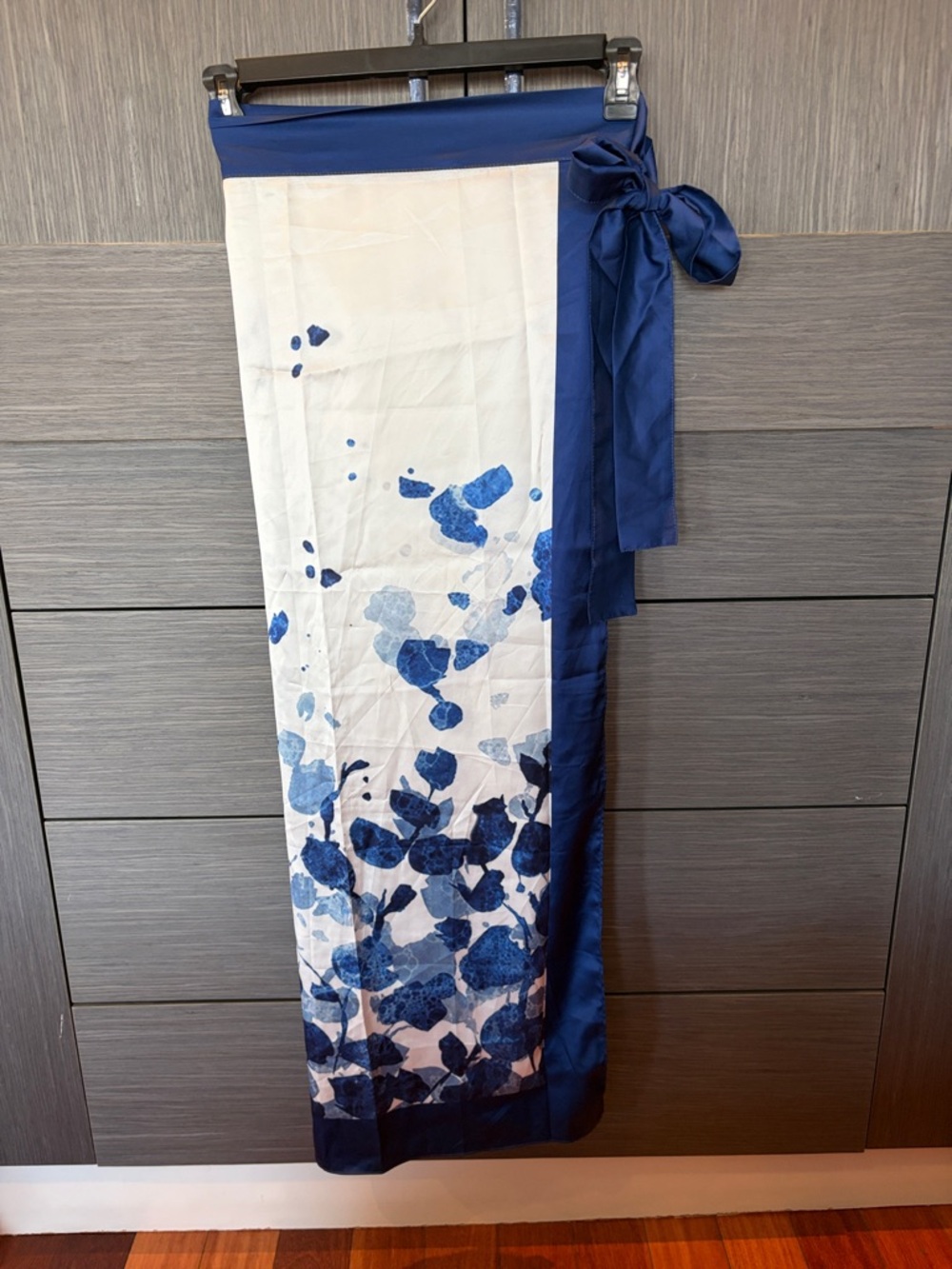 Blue and White Floral Wrap sarong